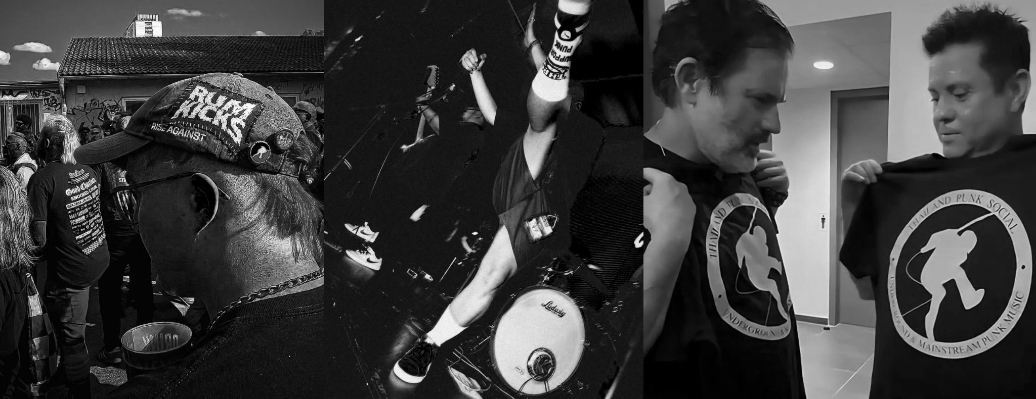 Thailand Punk Social community and live music collage